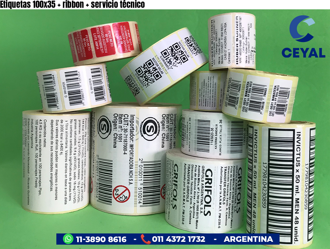 Etiquetas 100x35   ribbon   servicio técnico