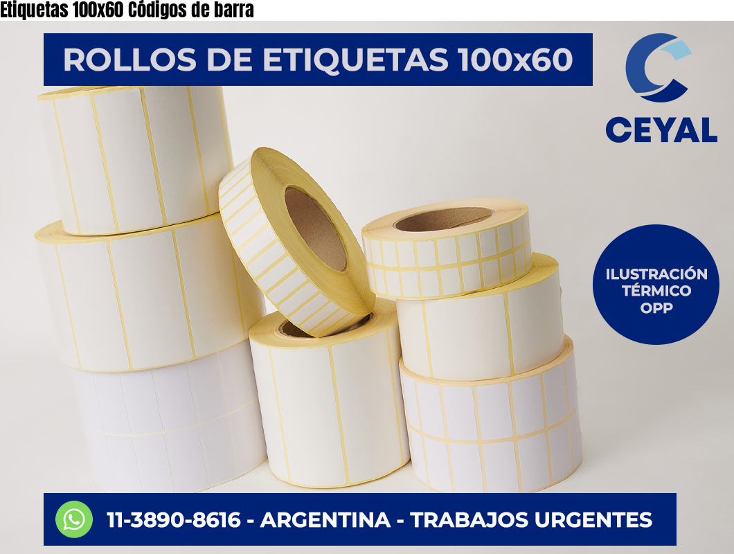 Etiquetas 100×60 Códigos de barra