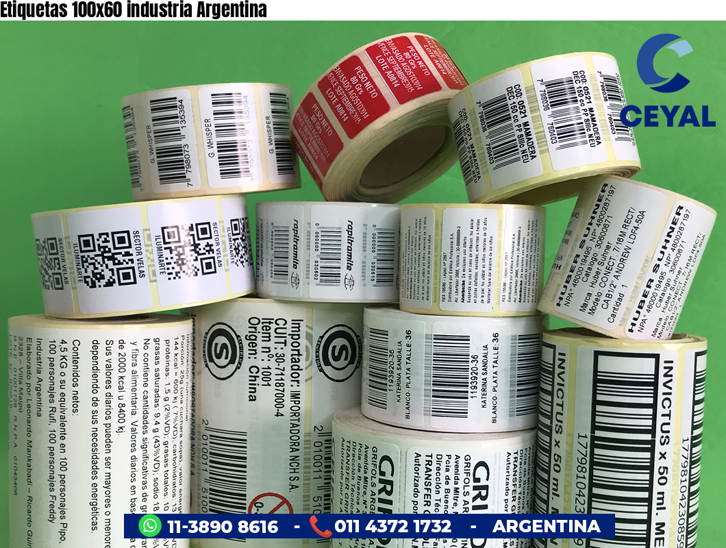 Etiquetas 100x60 industria Argentina