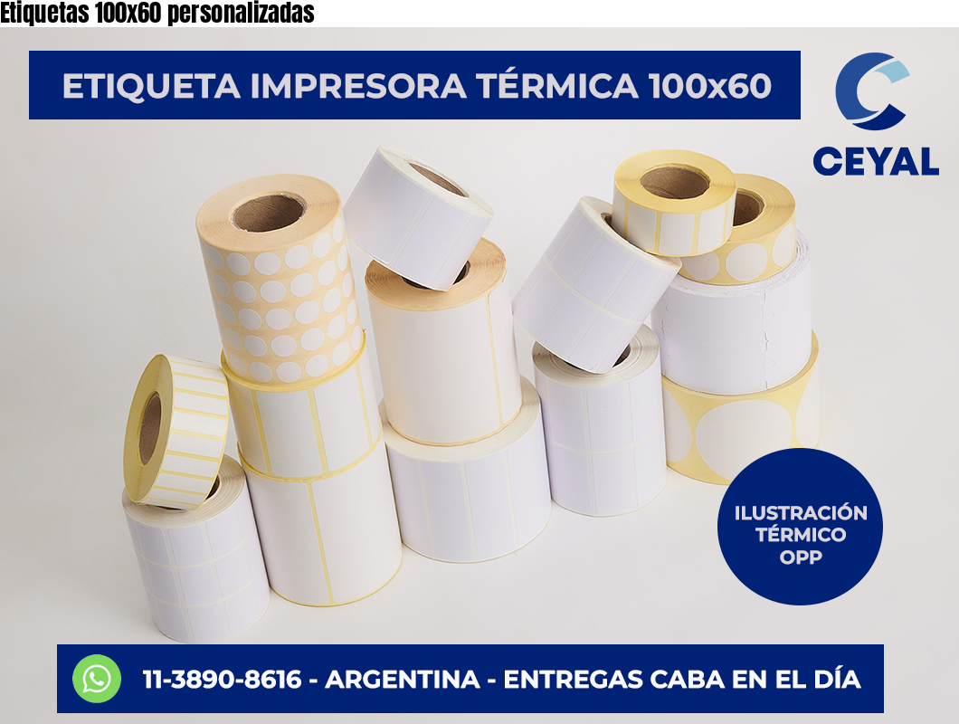 Etiquetas 100×60 personalizadas