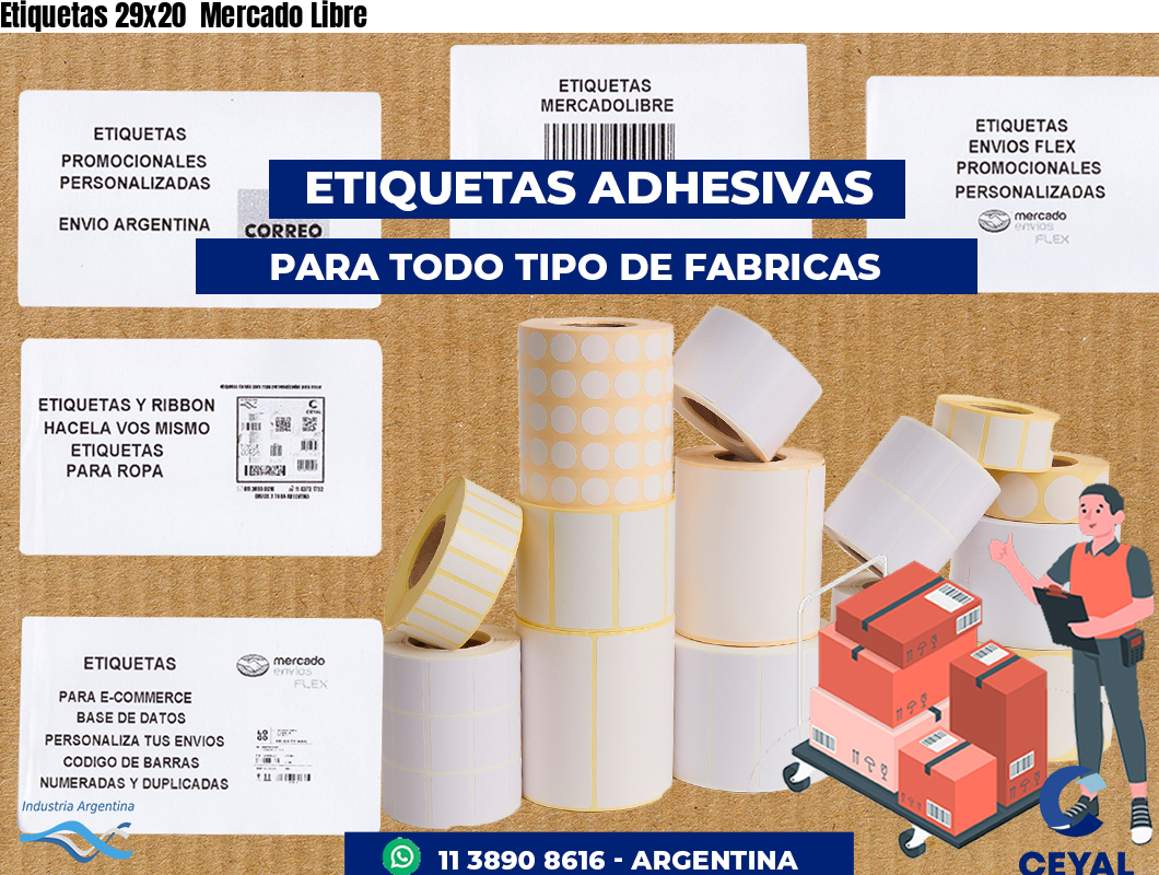 Etiquetas 29x20  Mercado Libre