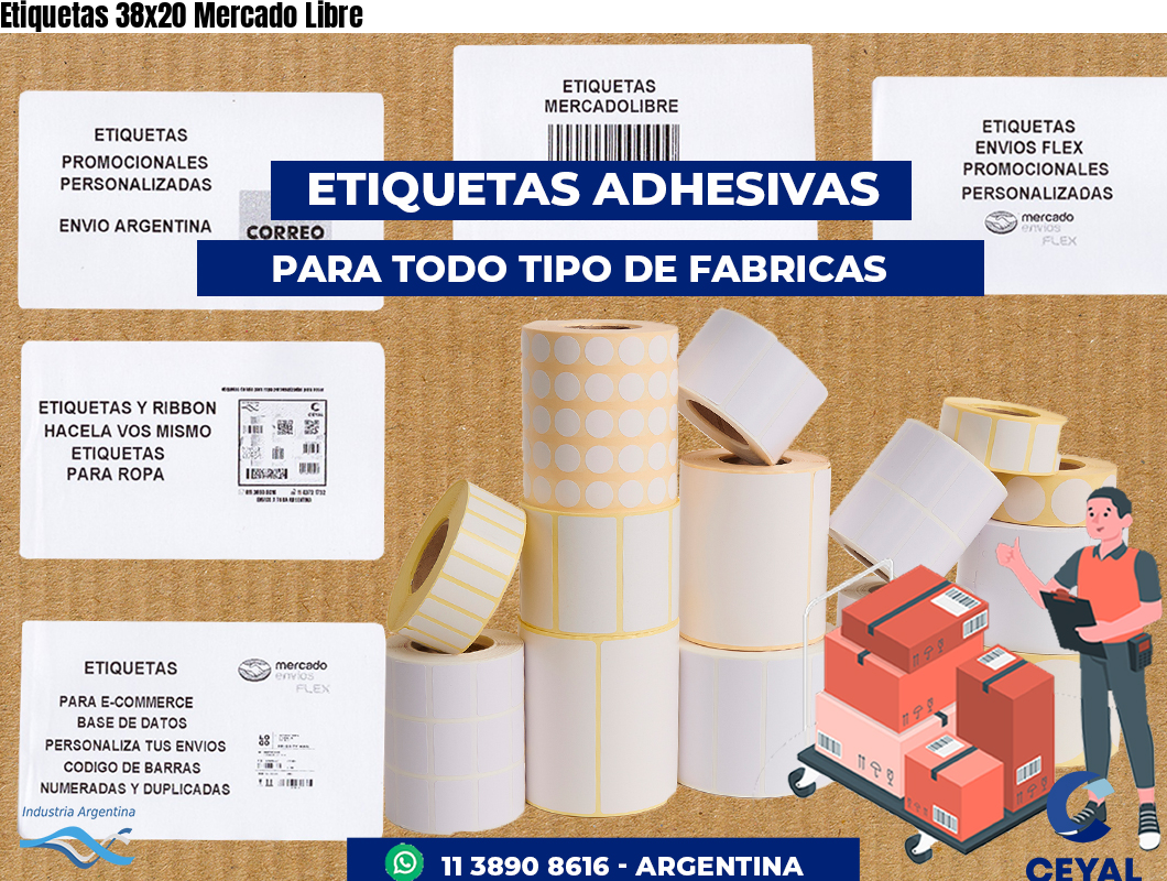 Etiquetas 38x20 Mercado Libre