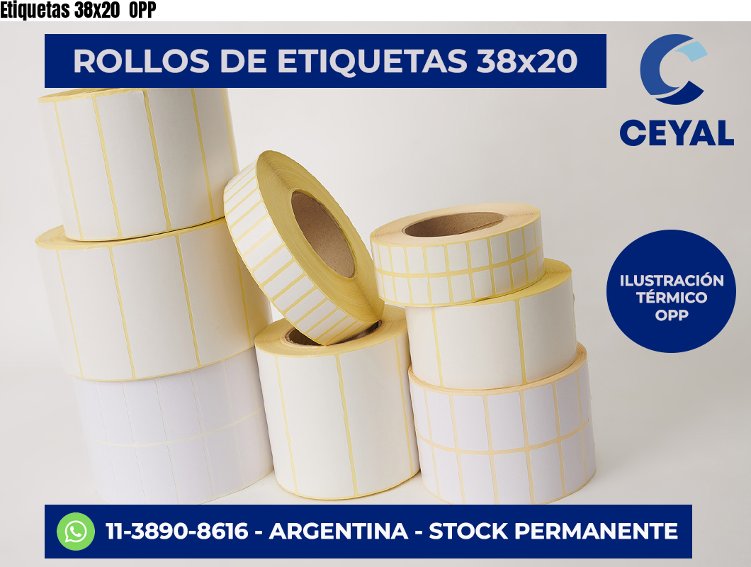 Etiquetas 38×20  OPP