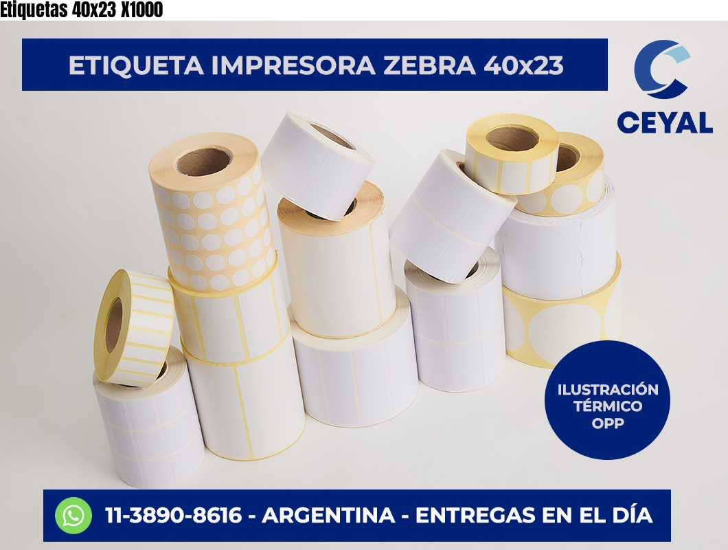 Etiquetas 40×23 X1000