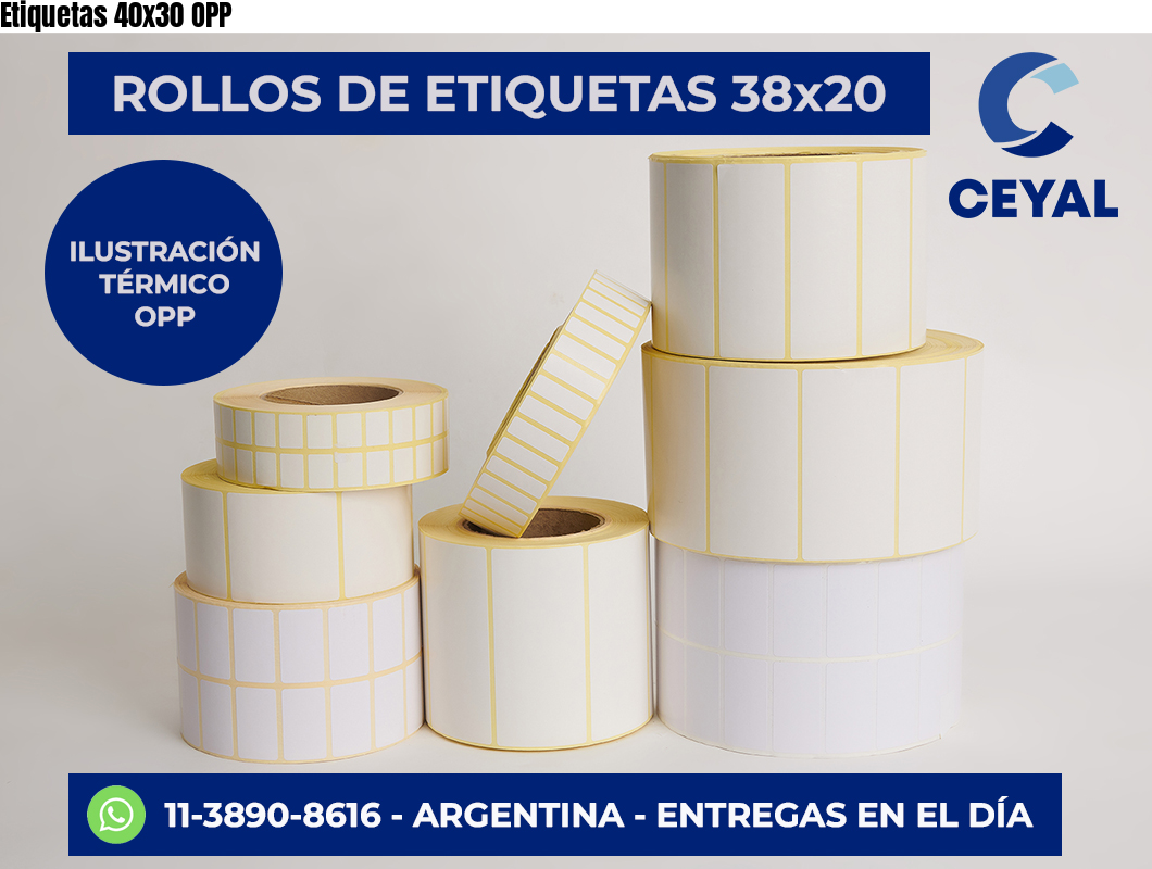 Etiquetas 40×30 OPP