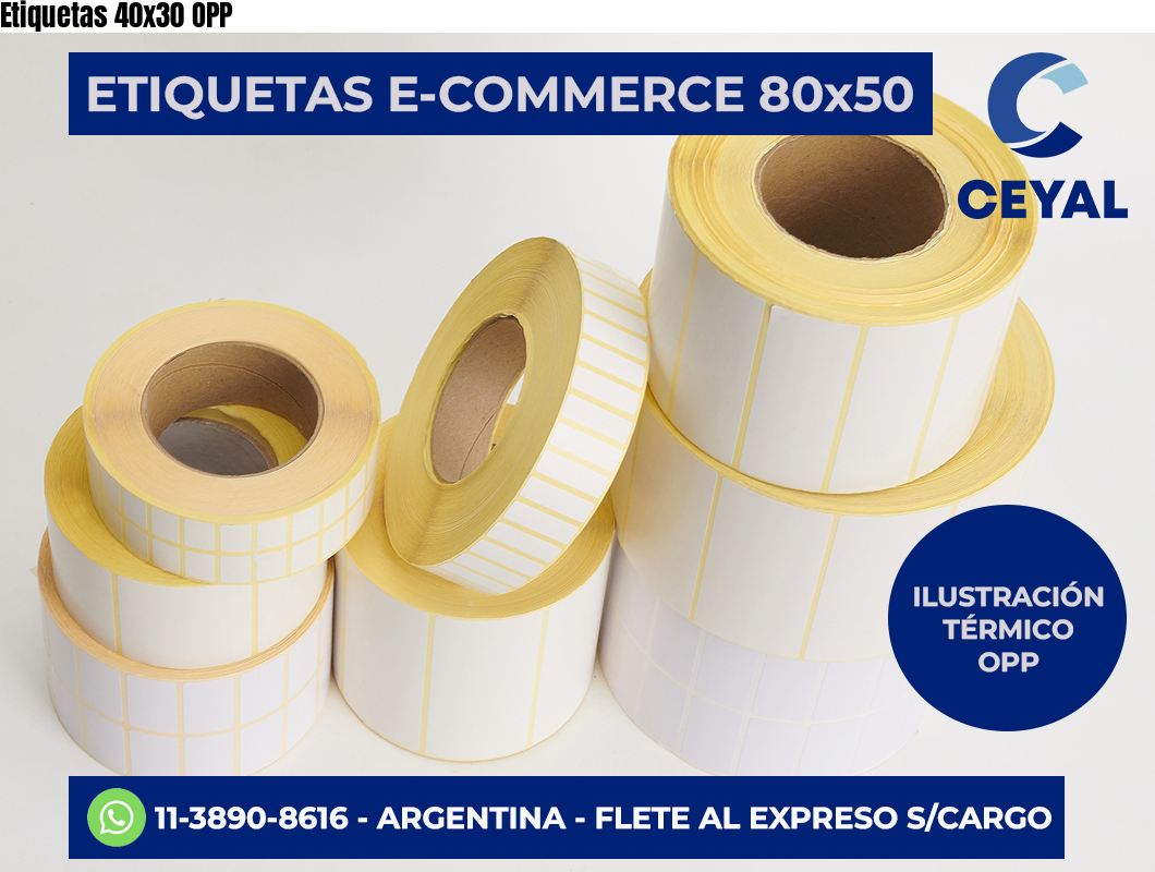 Etiquetas 40×30 OPP