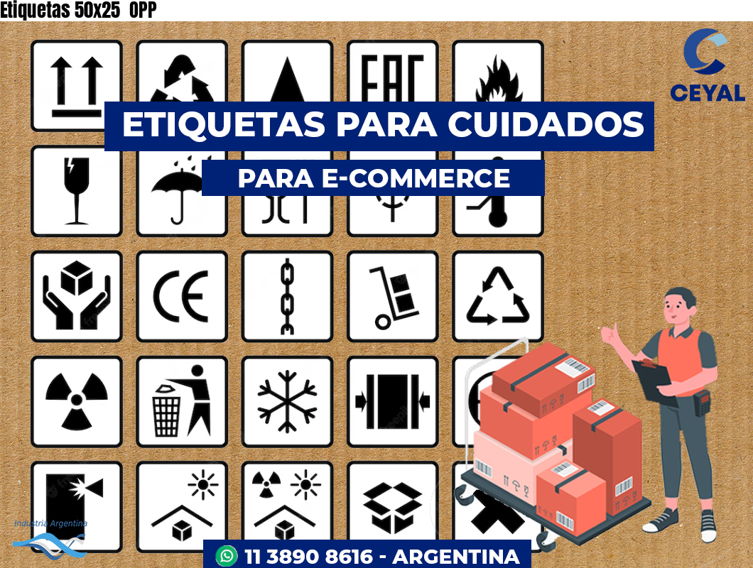 Etiquetas 50x25 OPP