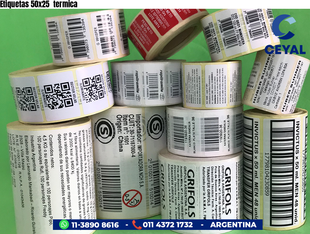 Etiquetas 50x25 termica
