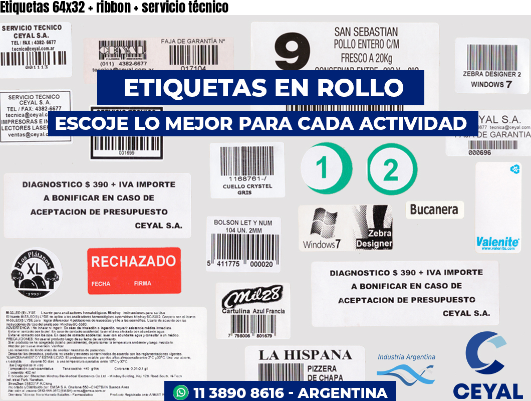 Etiquetas 64x32   ribbon   servicio técnico