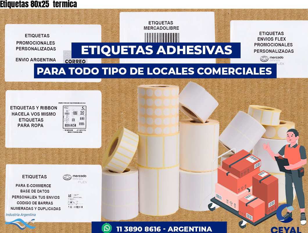 Etiquetas 80x25  termica
