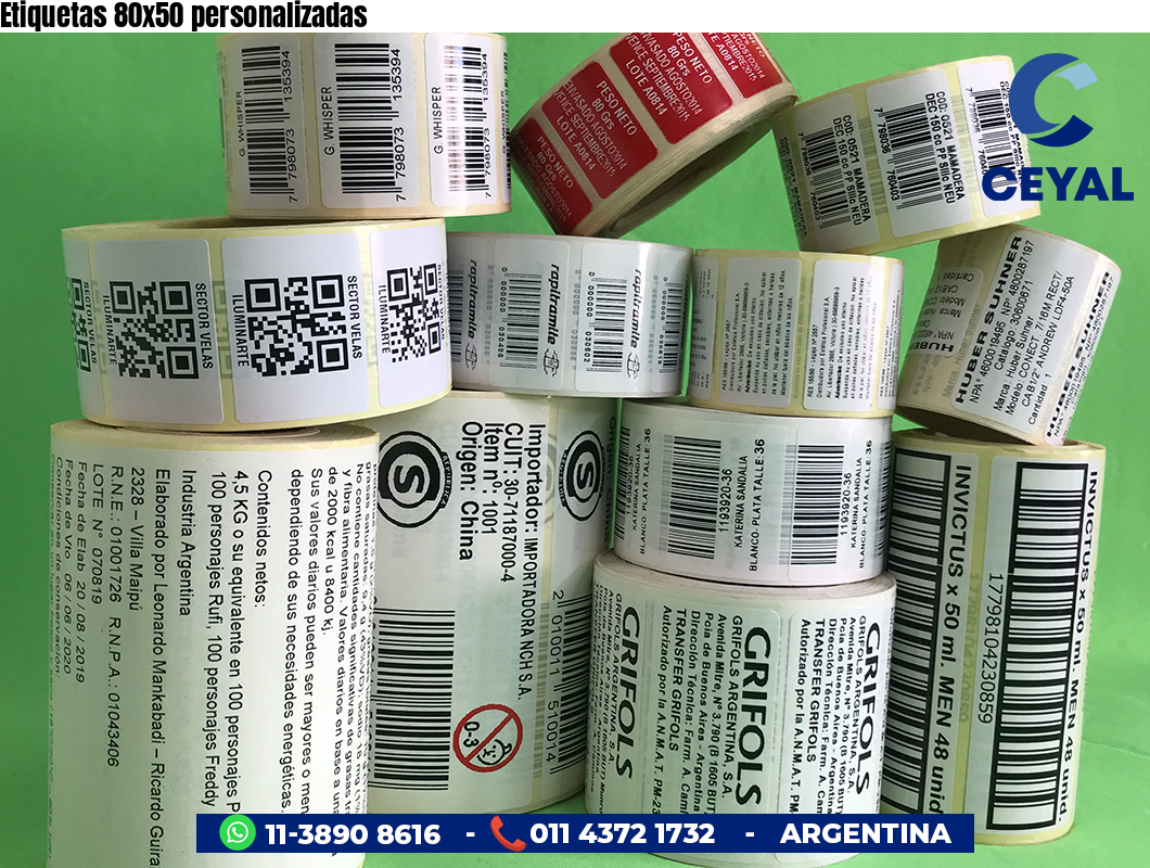 Etiquetas 80x50 personalizadas
