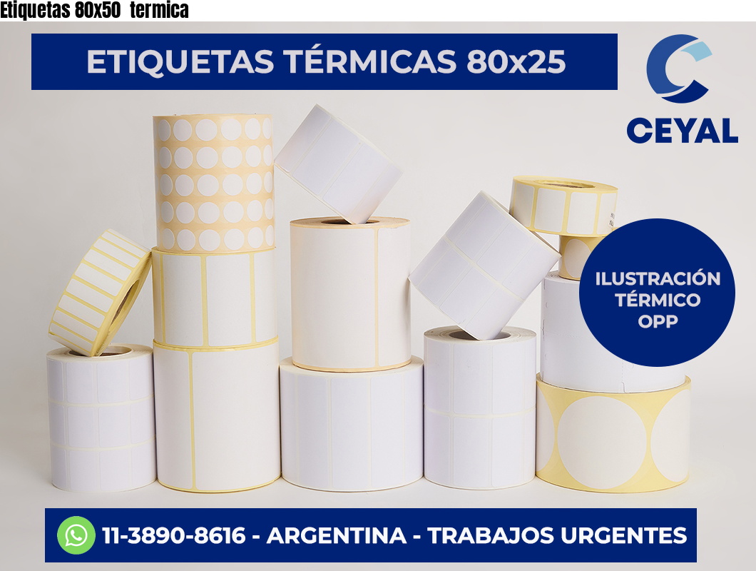 Etiquetas 80×50  termica