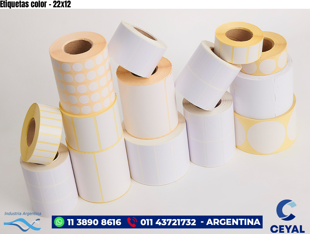 Etiquetas color - 22x12