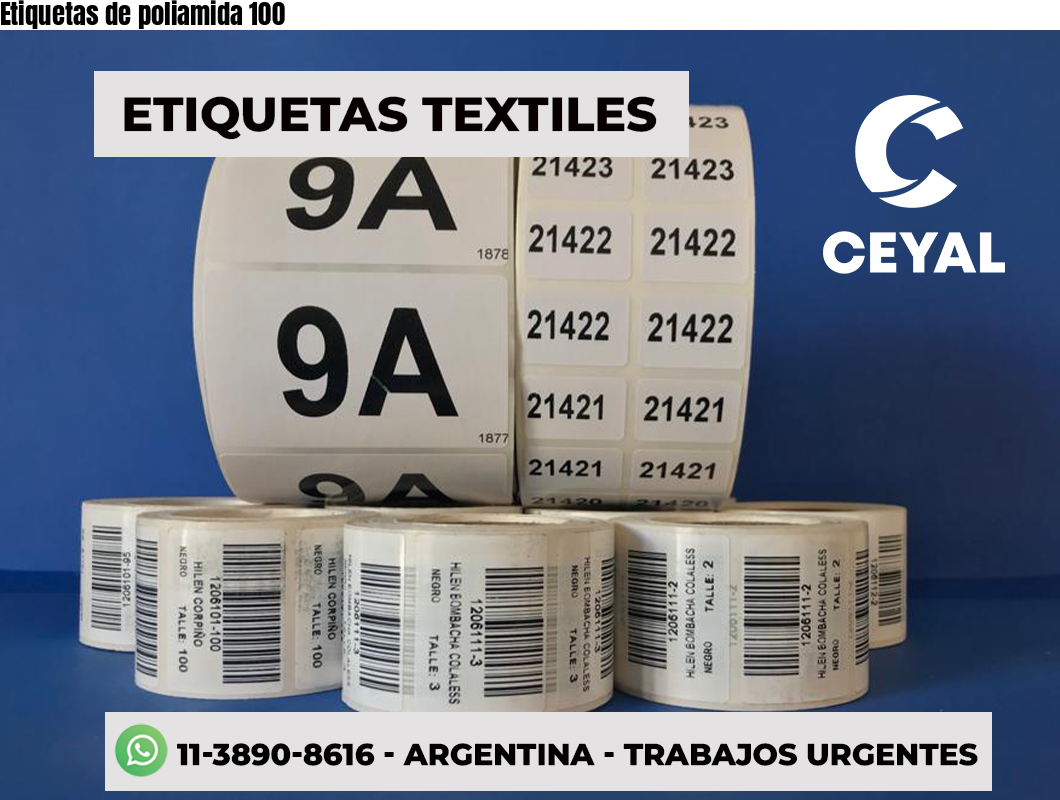 Etiquetas de poliamida 100