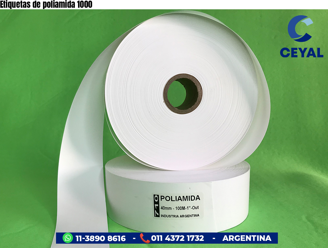 Etiquetas de poliamida 1000