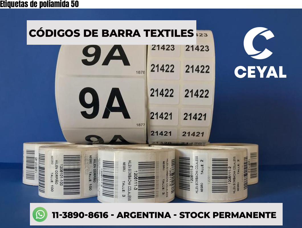 Etiquetas de poliamida 50