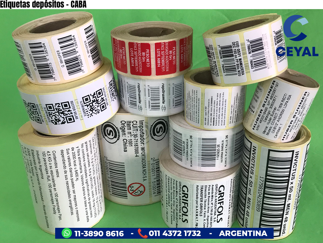 Etiquetas depósitos - CABA