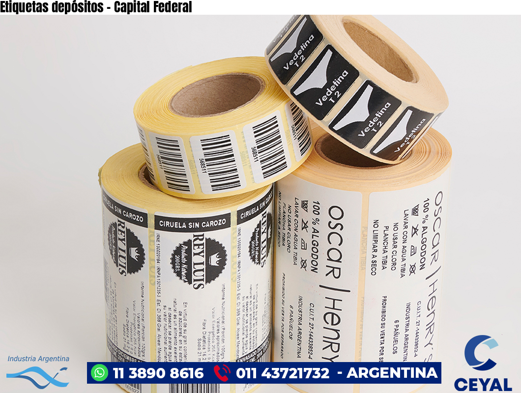 Etiquetas depósitos - Capital Federal