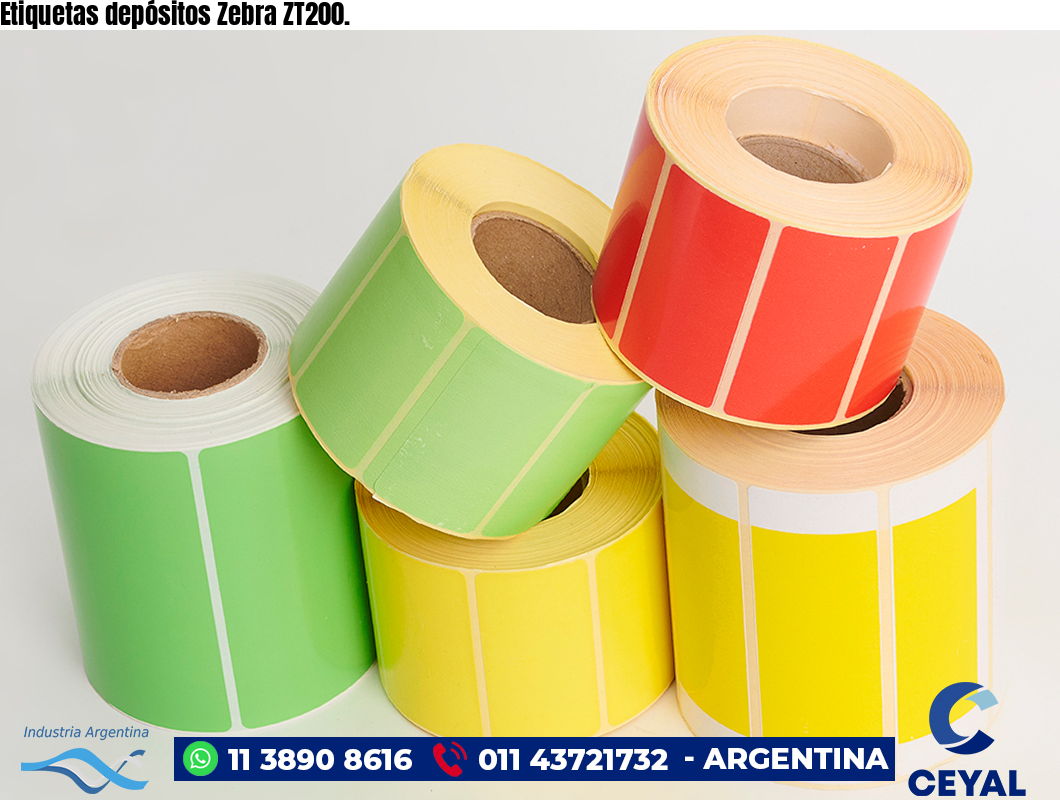 Etiquetas depósitos Zebra ZT200.