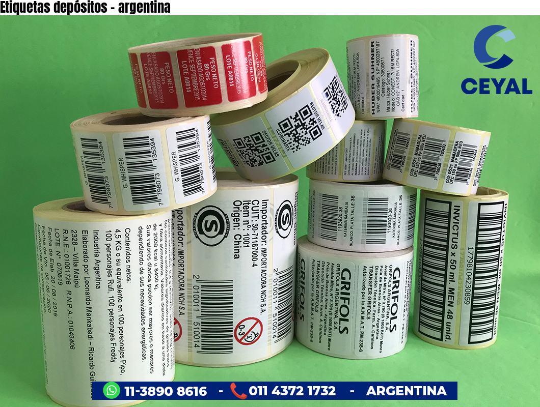 Etiquetas depósitos - argentina