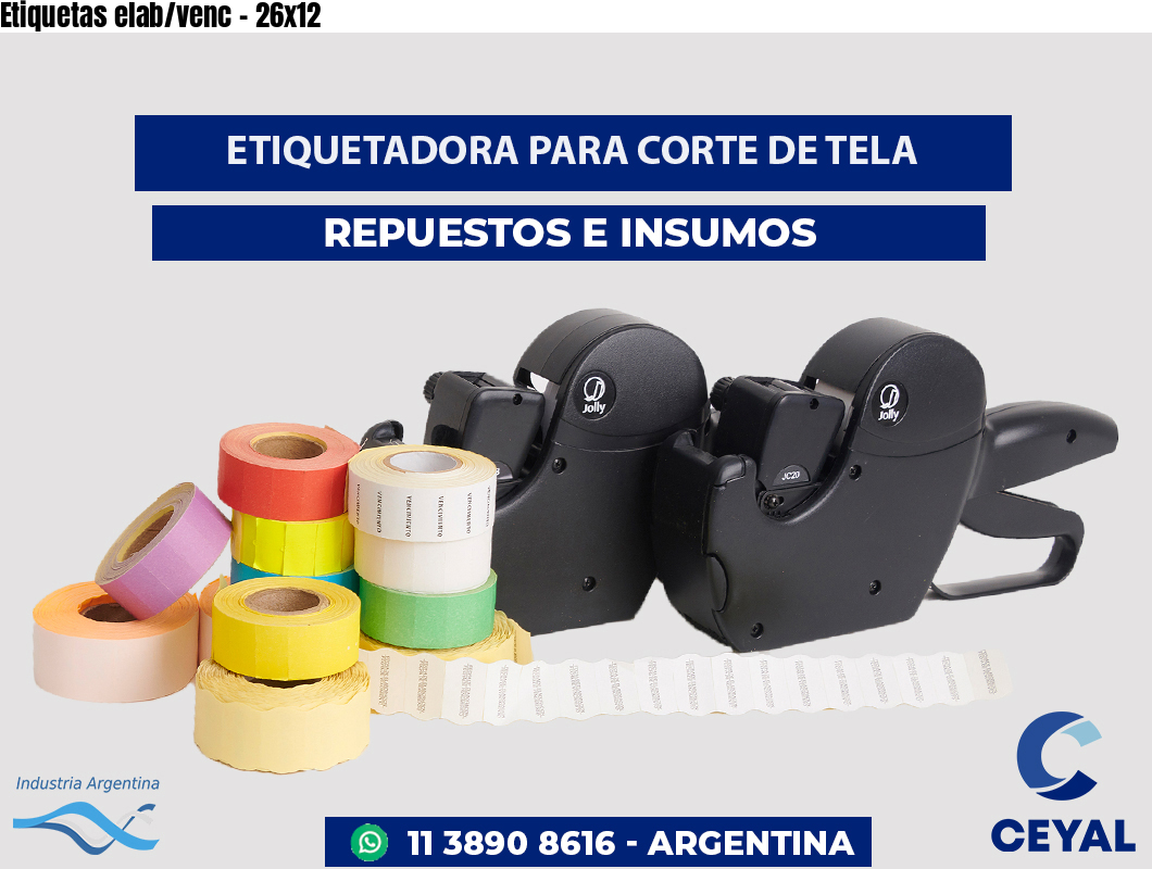 Etiquetas elab/venc - 26x12