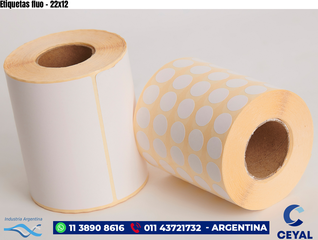 Etiquetas fluo - 22x12