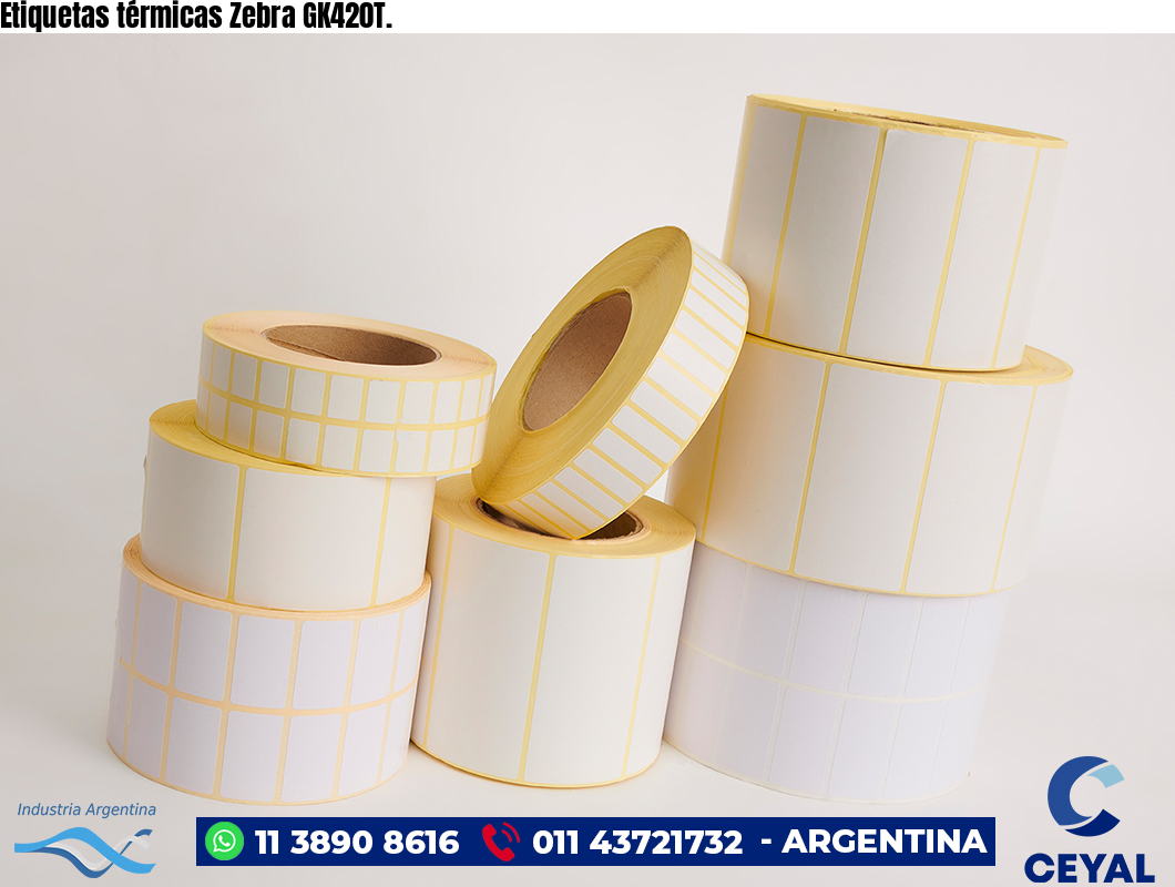 Etiquetas térmicas Zebra GK420T.