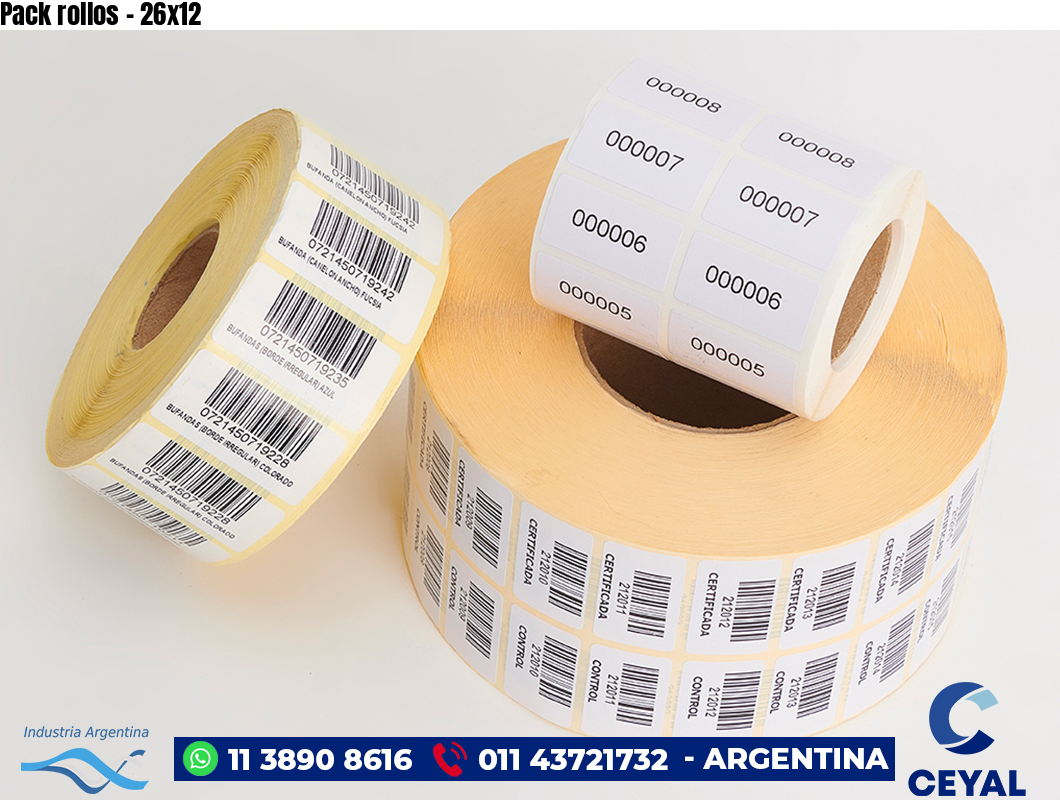 Pack rollos - 26x12