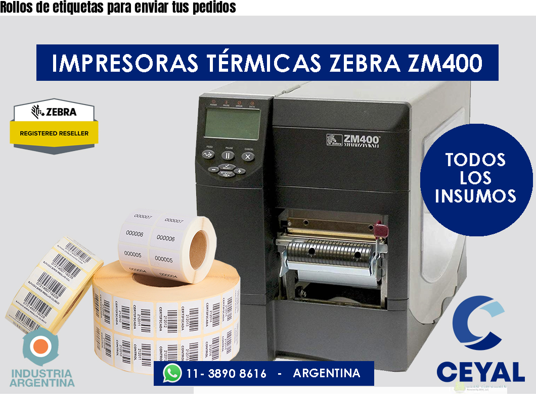Rollos de etiquetas para enviar tus pedidos