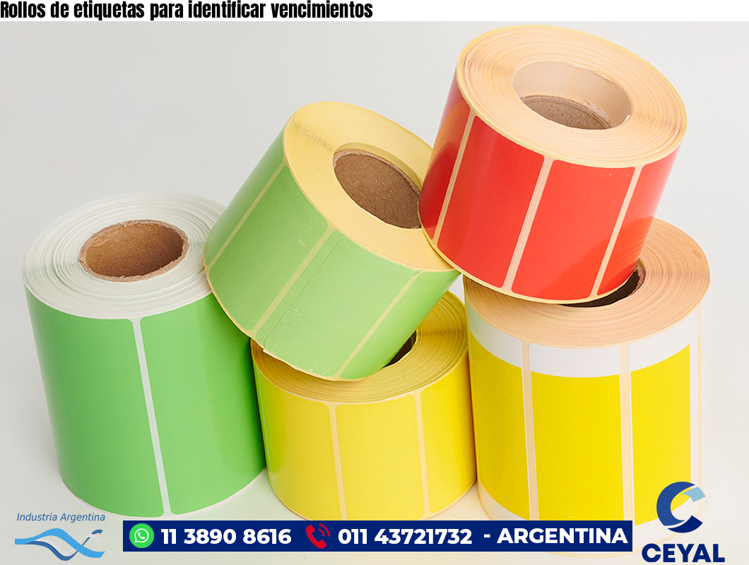 Rollos de etiquetas para identificar vencimientos