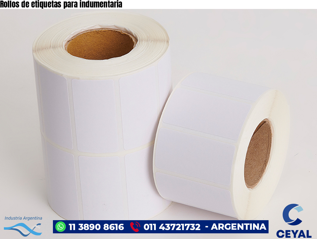 Rollos de etiquetas para indumentaria