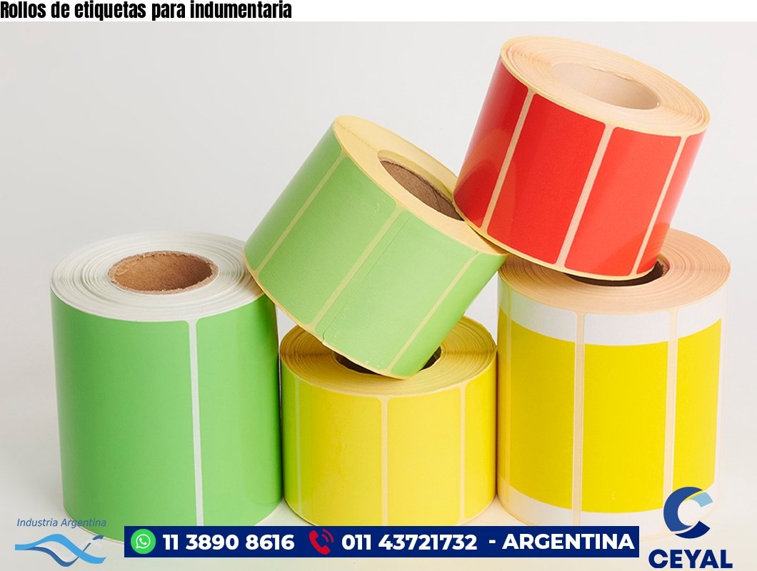 Rollos de etiquetas para indumentaria