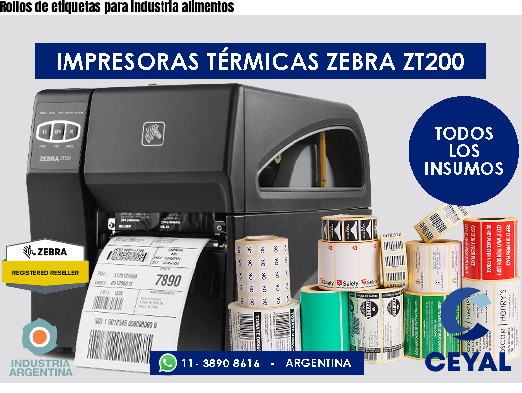 Rollos de etiquetas para industria alimentos