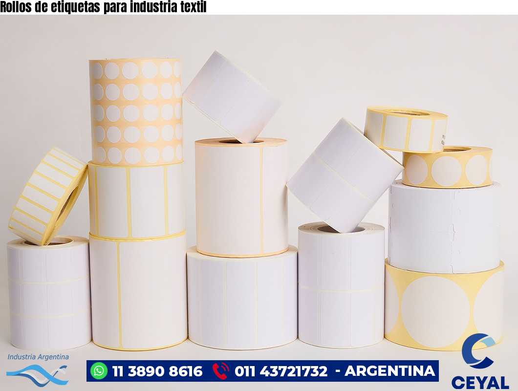 Rollos de etiquetas para industria textil