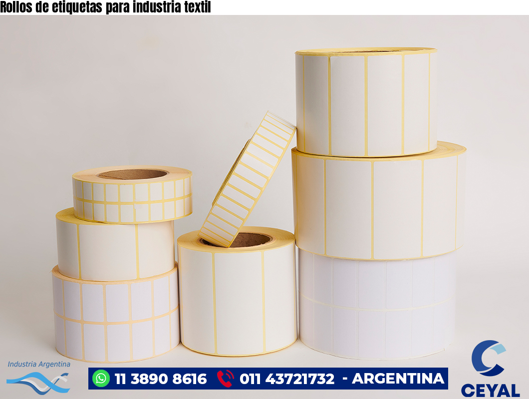 Rollos de etiquetas para industria textil