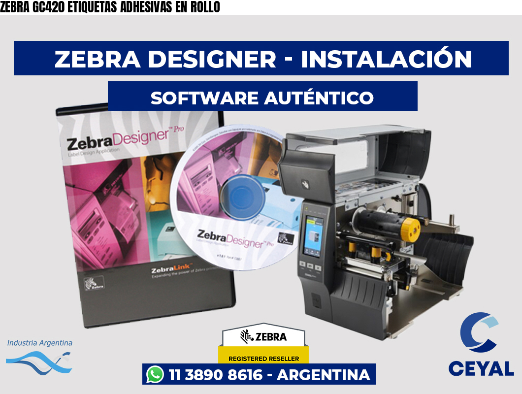 ZEBRA GC420 ETIQUETAS ADHESIVAS EN ROLLO