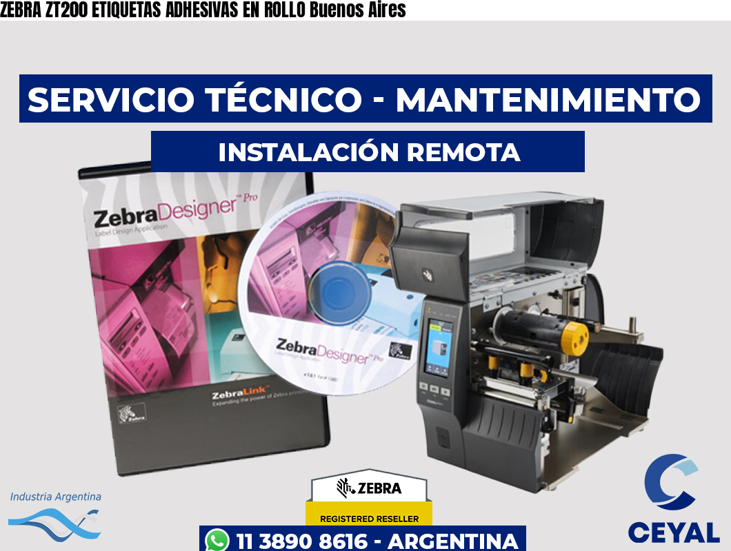 ZEBRA ZT200 ETIQUETAS ADHESIVAS EN ROLLO Buenos Aires