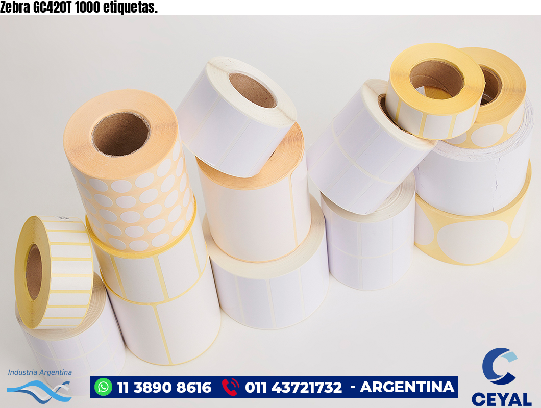 Zebra GC420T 1000 etiquetas.