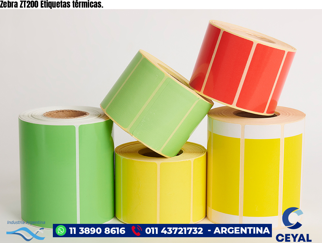 Zebra ZT200 Etiquetas térmicas.