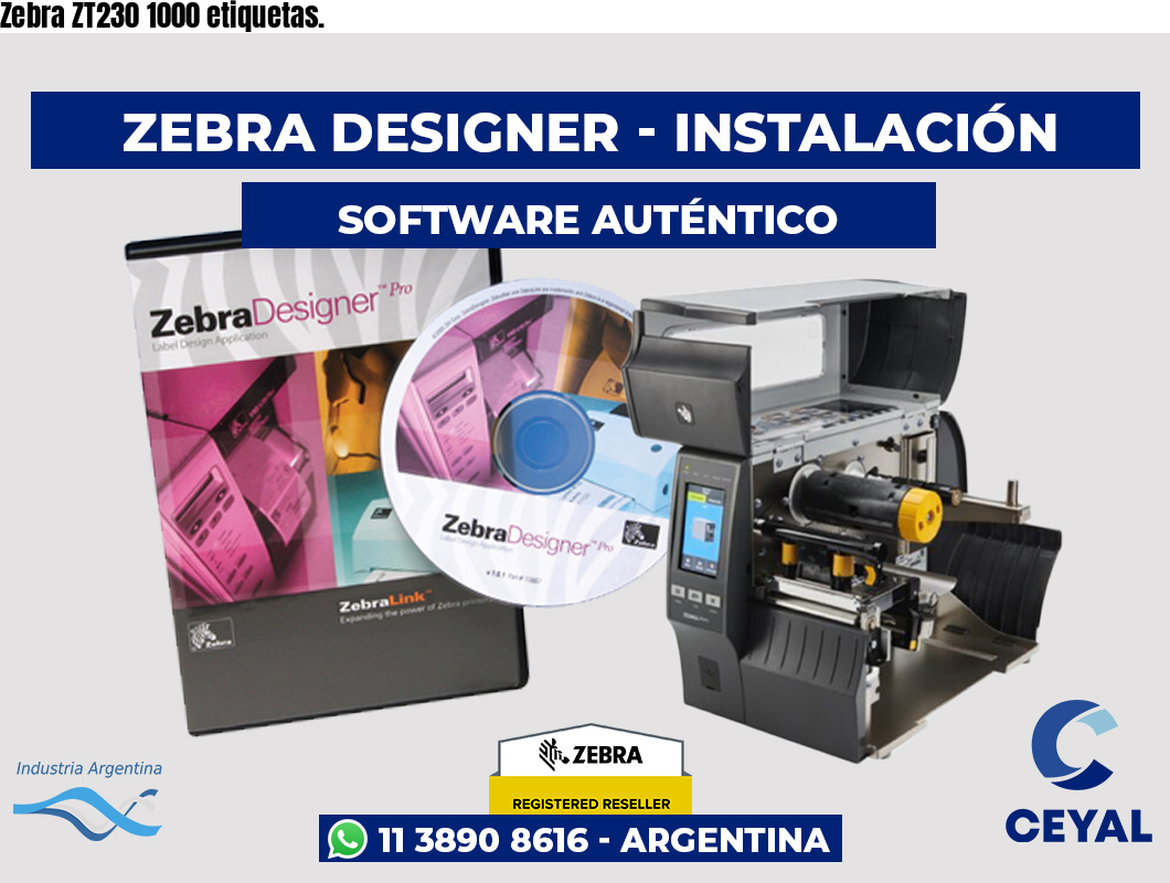 Zebra ZT230 1000 etiquetas.