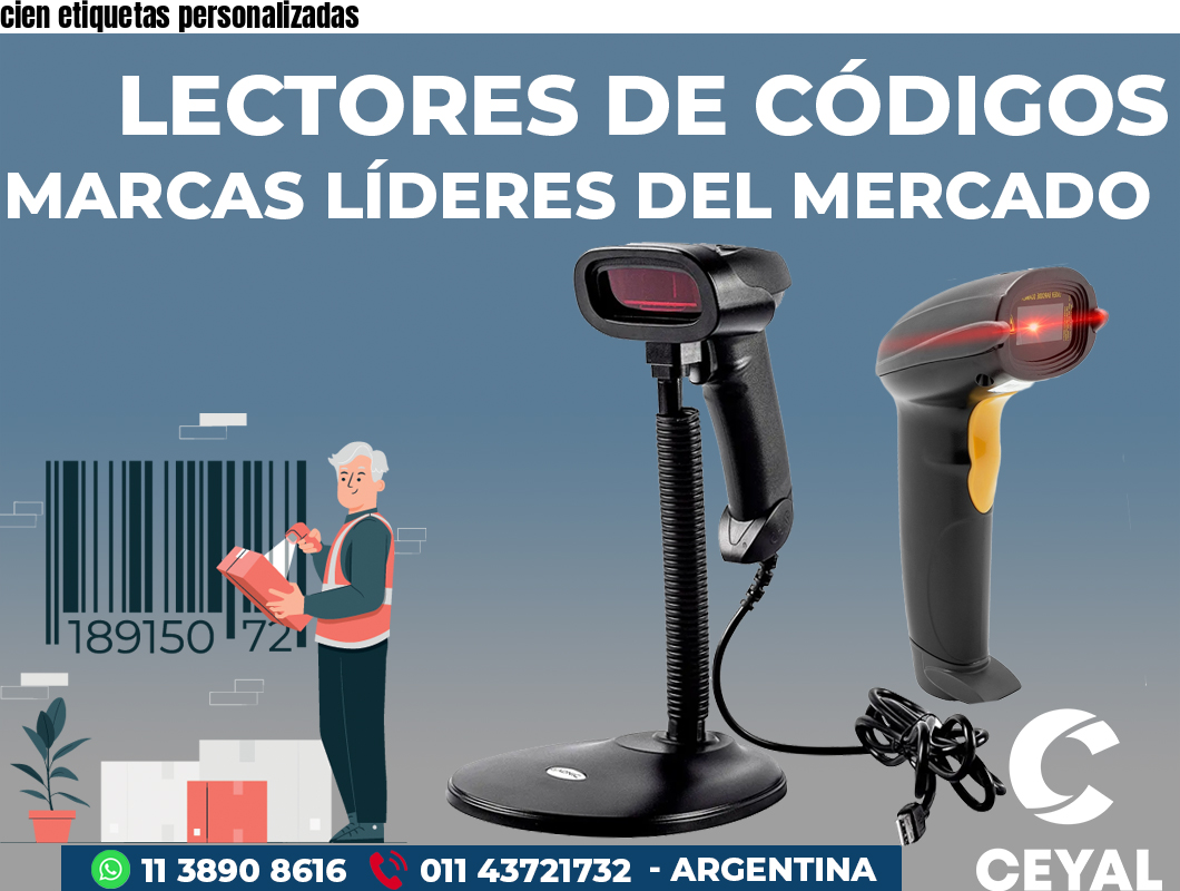 cien etiquetas personalizadas