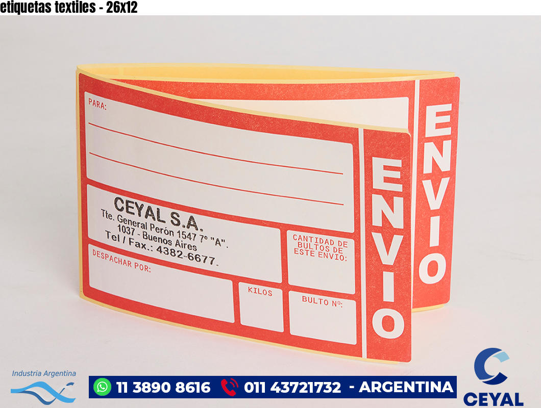 etiquetas textiles - 26x12