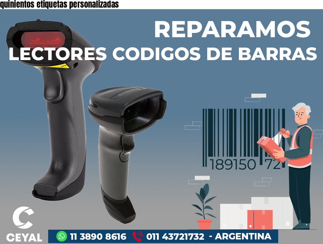 quinientos etiquetas personalizadas