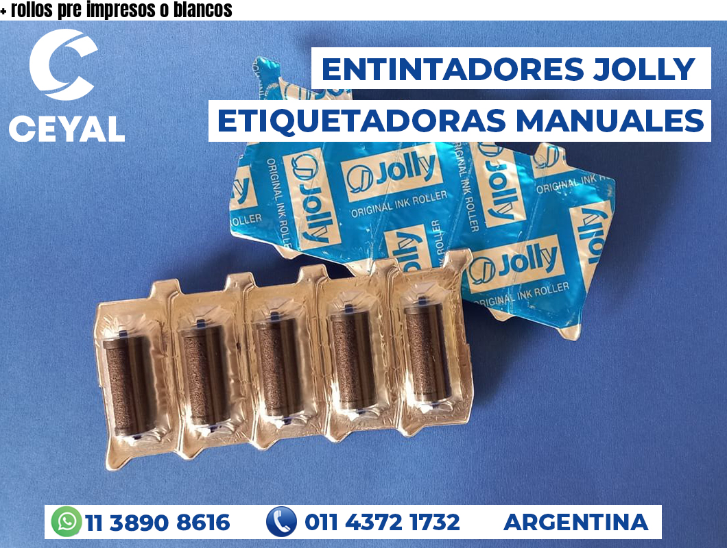 + rollos pre impresos o blancos