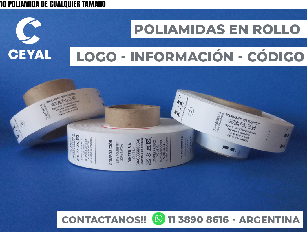 10 POLIAMIDA DE CUALQUIER TAMAÑO