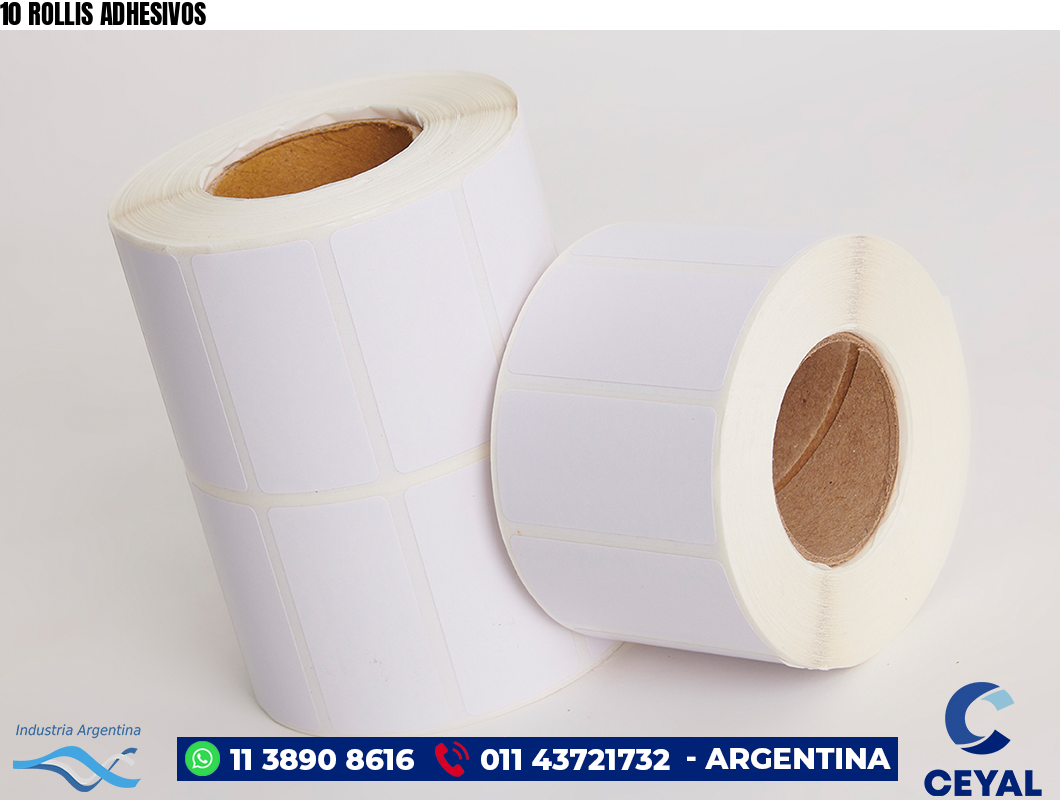 10 ROLLIS ADHESIVOS