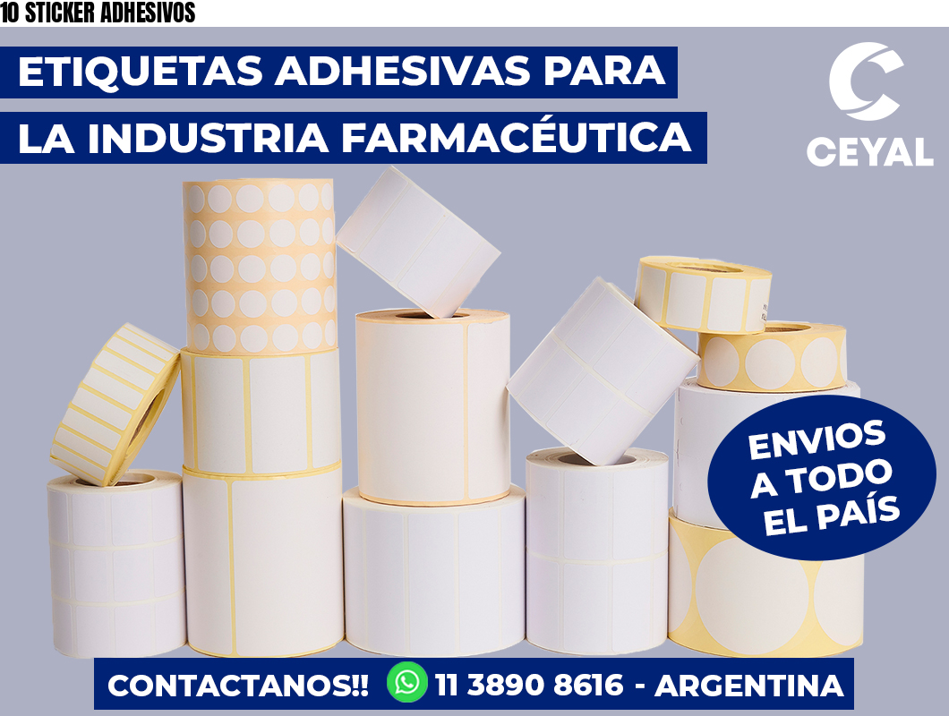 10 STICKER ADHESIVOS