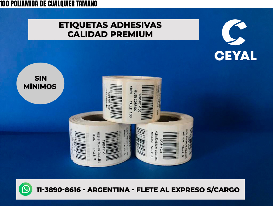 100 POLIAMIDA DE CUALQUIER TAMAÑO