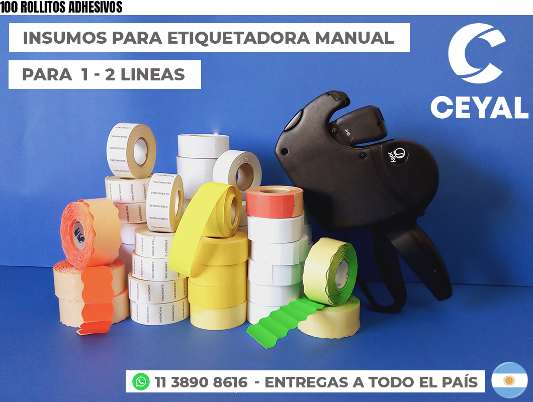 100 ROLLITOS ADHESIVOS