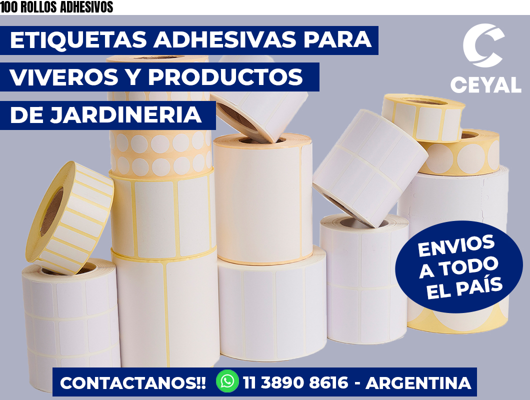 100 ROLLOS ADHESIVOS